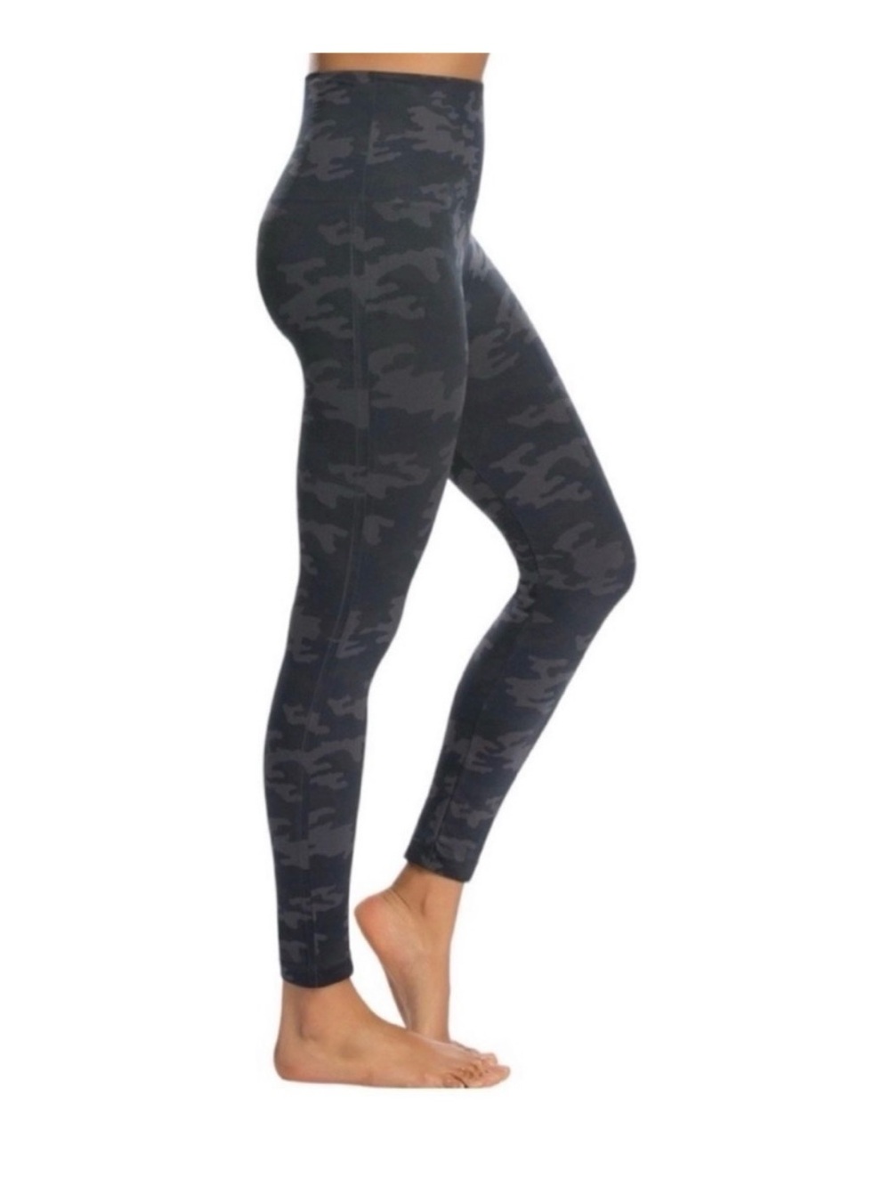 SPANX High-Waist Camo Leggings in Black and Gray